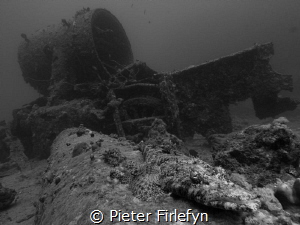 Crocodile fish with port side locomaotive of the Thistleg... by Pieter Firlefyn 
